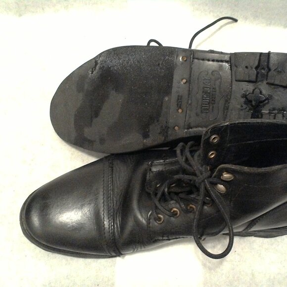 Thursday Boot Co. Black Leather Lace Up Ankle Boots Mens 10.5 - Picture 11 of 14